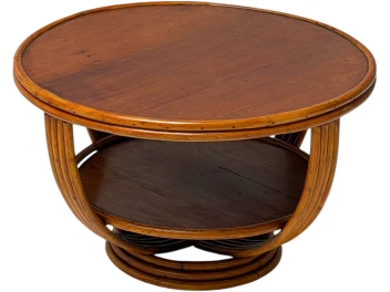 Mid-Century Modern Two-Tier Side Table In the style of Paul Frankl, 1950s