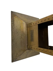 Vienna Secession Patinated Brass Magazine Rack, 1900s