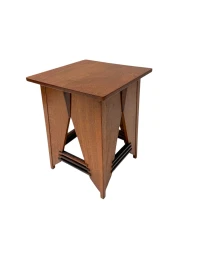 Art Deco Side Table by P.E.L. Izeren, Solid Oak & Macassar, 1920s