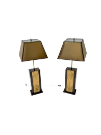 Pair of Hollywood Regency Table Lamps by Georges Mathias Belgium, 1980s