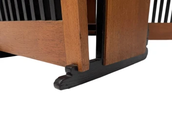 Two Art Deco Modernist High Back Armchairs by Architect Caspers, 1920s