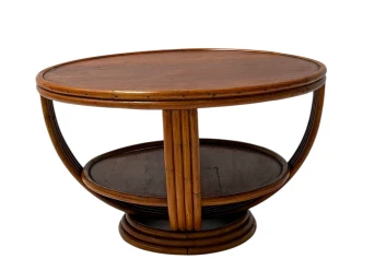Mid-Century Modern Two-Tier Side Table In the style of Paul Frankl, 1950s