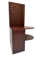 Art Deco Cabinet or Dry Bar with Clock, 1930s