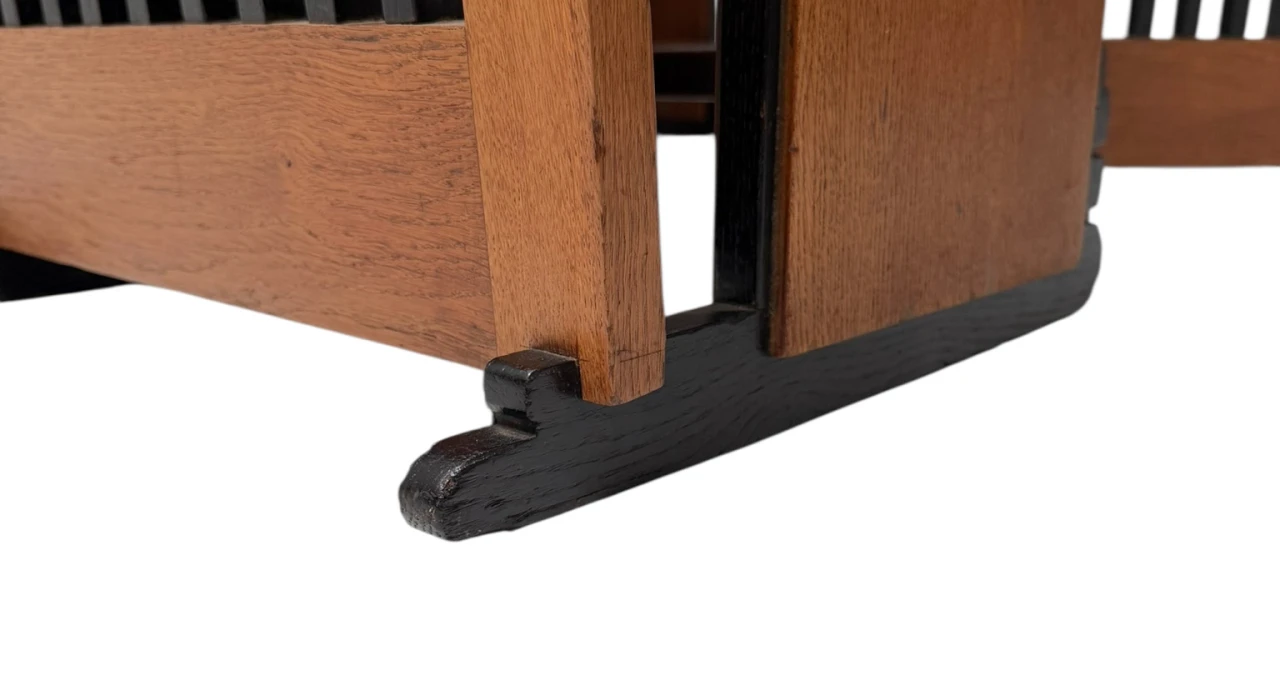 Two Art Deco Modernist High Back Armchairs by Architect Caspers, 1920s