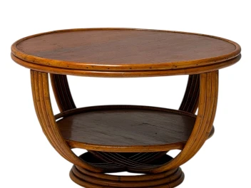 Mid-Century Modern Two-Tier Side Table In the style of Paul Frankl, 1950s