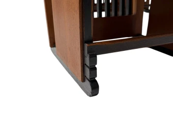 Two Art Deco Modernist High Back Armchairs by Architect Caspers, 1920s