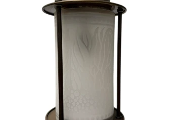 Patinated Brass Arts & Crafts Art Nouveau Lantern, 1900s