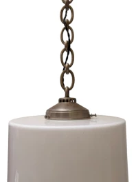 Art Deco Pendant Lamp with Original Milk Glass Shade, 1930s