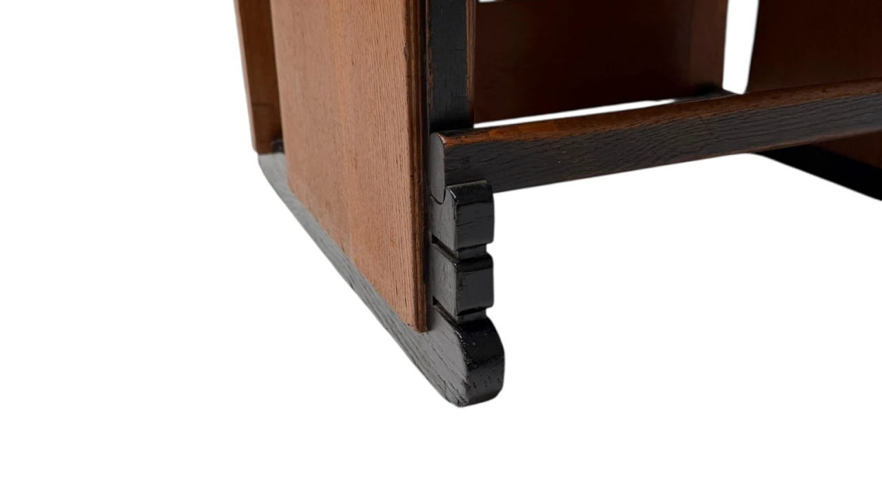 Two Art Deco Modernist High Back Armchairs by Architect Caspers, 1920s