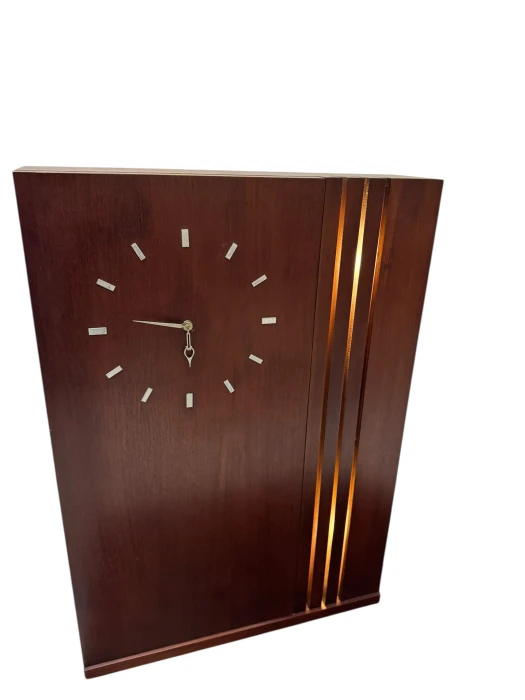 Art Deco Cabinet or Dry Bar with Clock, 1930s