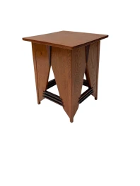 Art Deco Side Table by P.E.L. Izeren, Solid Oak & Macassar, 1920s