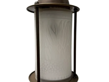 Patinated Brass Arts & Crafts Art Nouveau Lantern, 1900s