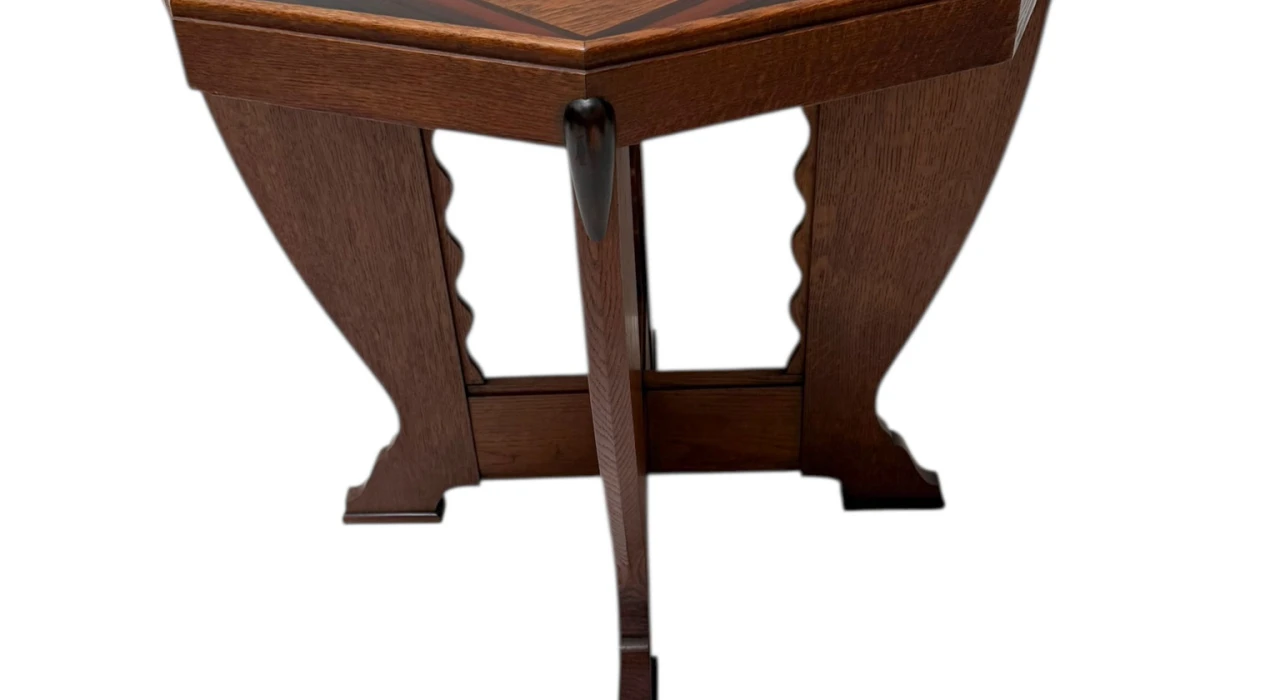 Art Deco Amsterdamse School Coffee Table in Oak, 1920s