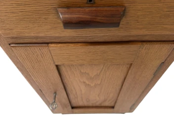 Art Deco Modernist Desk with Asymmetric Open Bookcase, 1920s
