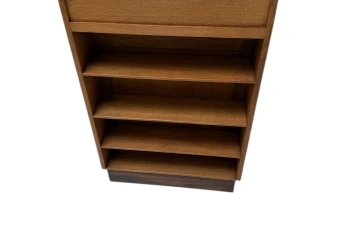 Art Deco Modernist Desk with Asymmetric Open Bookcase, 1920s