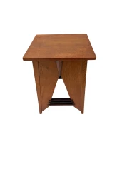 Art Deco Side Table by P.E.L. Izeren, Solid Oak & Macassar, 1920s