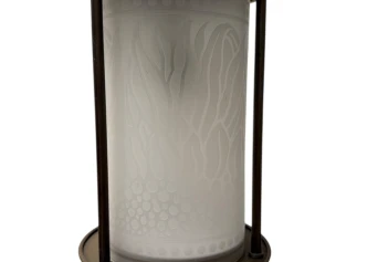 Patinated Brass Arts & Crafts Art Nouveau Lantern, 1900s
