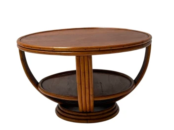 Mid-Century Modern Two-Tier Side Table In the style of Paul Frankl, 1950s