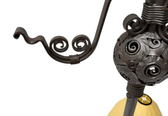 Art Deco Amsterdamse School Floor Lamp by Amsterdamsche Kunstsmederij, 1920s