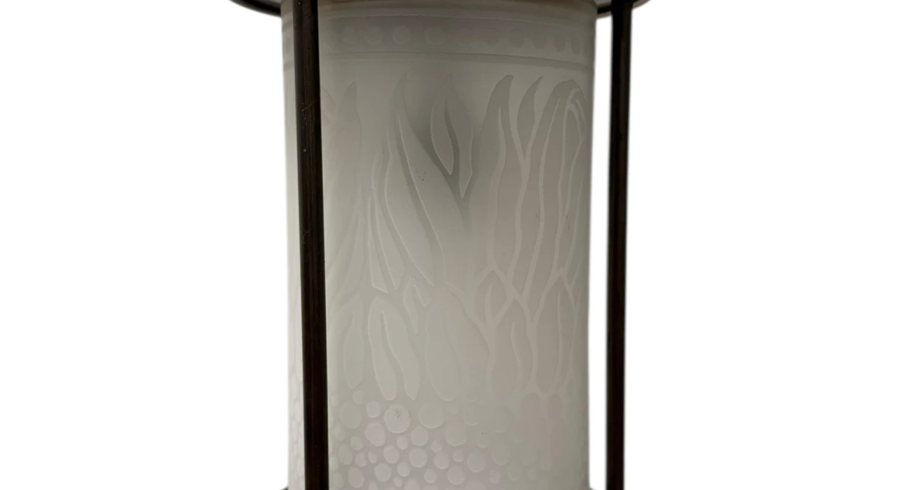 Patinated Brass Arts & Crafts Art Nouveau Lantern, 1900s