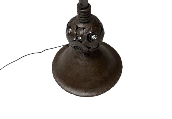 Art Deco Amsterdamse School Floor Lamp by Amsterdamsche Kunstsmederij, 1920s