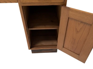 Art Deco Modernist Desk with Asymmetric Open Bookcase, 1920s