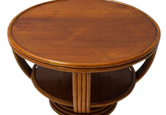 Mid-Century Modern Two-Tier Side Table In the style of Paul Frankl, 1950s