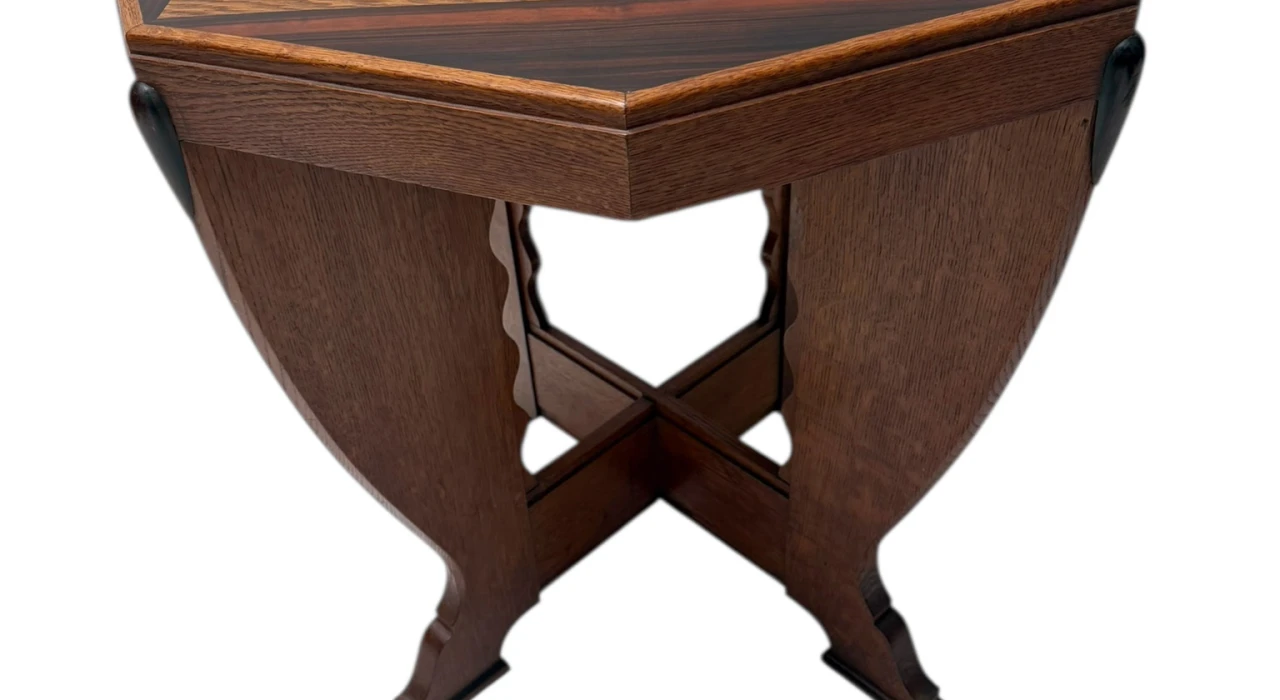 Art Deco Amsterdamse School Coffee Table in Oak, 1920s