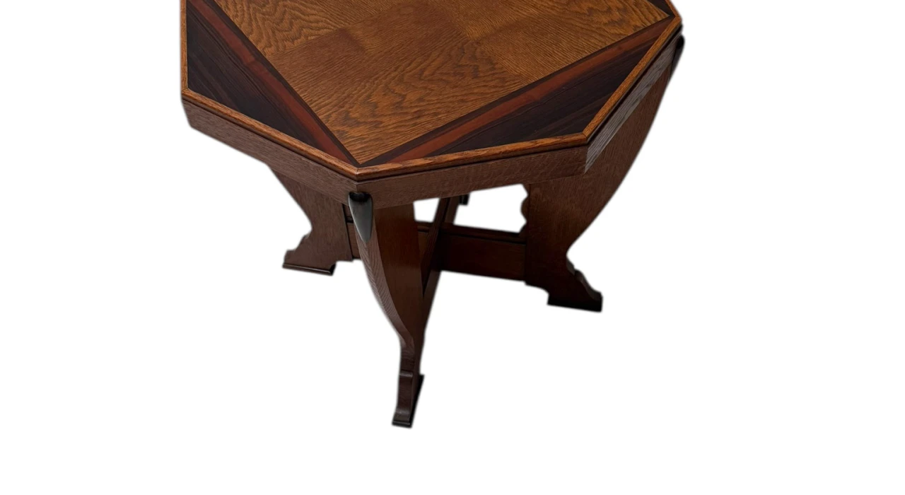 Art Deco Amsterdamse School Coffee Table in Oak, 1920s