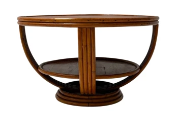 Mid-Century Modern Two-Tier Side Table In the style of Paul Frankl, 1950s