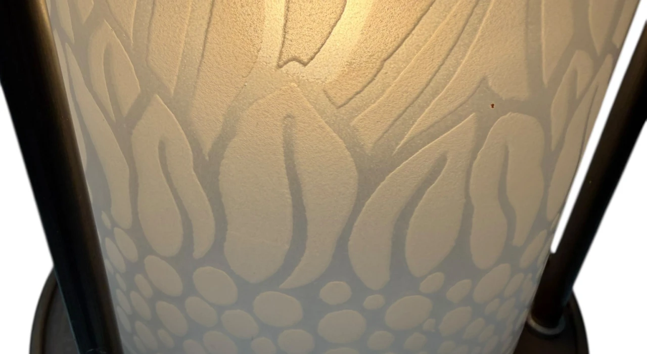 Patinated Brass Arts & Crafts Art Nouveau Lantern, 1900s