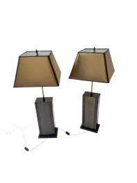 Pair of Hollywood Regency Table Lamps by Georges Mathias Belgium, 1980s