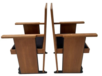 Two Art Deco Modernist High Back Armchairs by Architect Caspers, 1920s