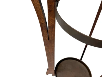 Oak and Brass Arts & Crafts Umbrella Stand, 1900s