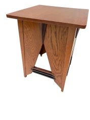 Art Deco Side Table by P.E.L. Izeren, Solid Oak & Macassar, 1920s