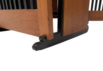 Two Art Deco Modernist High Back Armchairs by Architect Caspers, 1920s