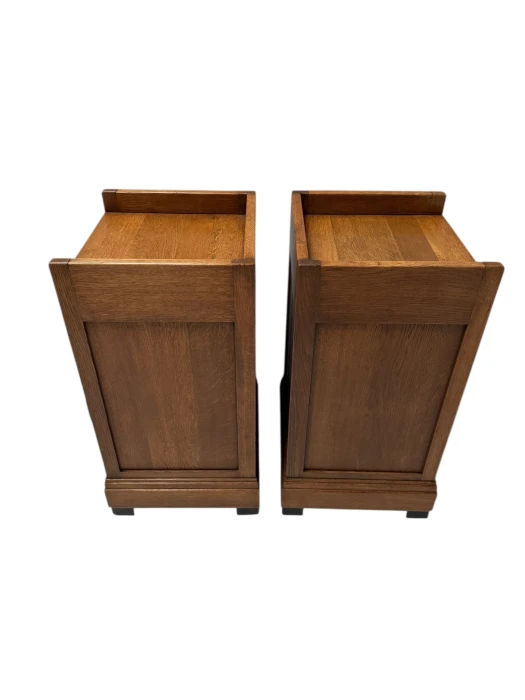 Two Art Deco Modernist Nightstands or Bedside Tables, 1920s