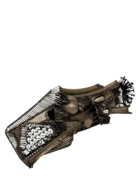 Brutalist Patinated Metal Abstract Sculpture by Frans de Boer Lichtveld, 1964