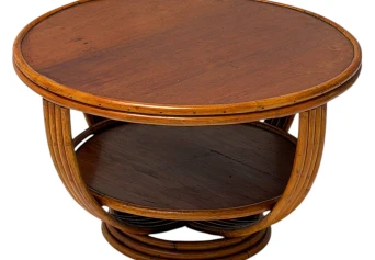 Mid-Century Modern Two-Tier Side Table In the style of Paul Frankl, 1950s