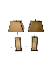 Pair of Hollywood Regency Table Lamps by Georges Mathias Belgium, 1980s