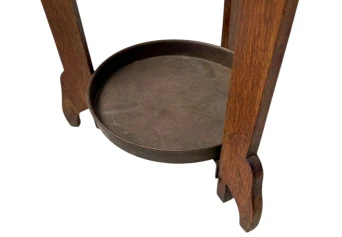 Oak and Brass Arts & Crafts Umbrella Stand, 1900s