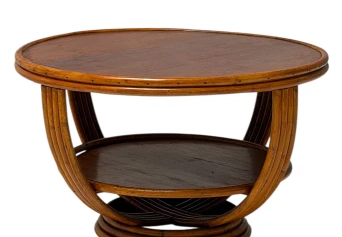 Mid-Century Modern Two-Tier Side Table In the style of Paul Frankl, 1950s
