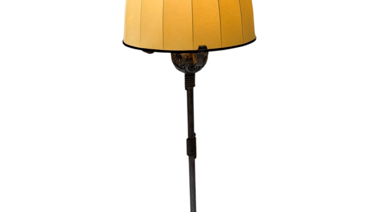 Art Deco Amsterdamse School Floor Lamp by Amsterdamsche Kunstsmederij, 1920s