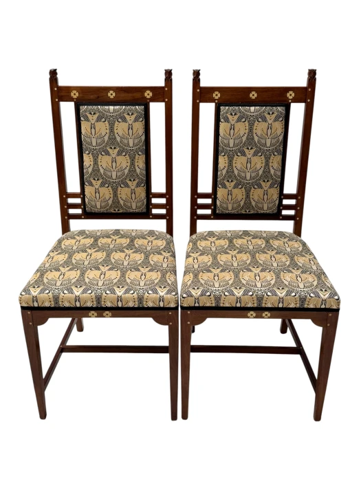 Arts & Crafts Side Chairs by Onder den Sint Maarten, Walnut, 1900s