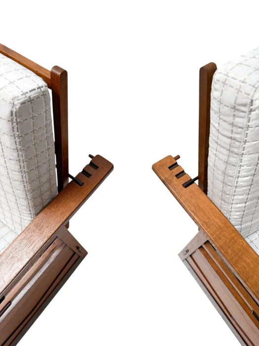 Pair of Art Deco Amsterdamse School Lounge Chairs or Reclining Chairs, 1920s