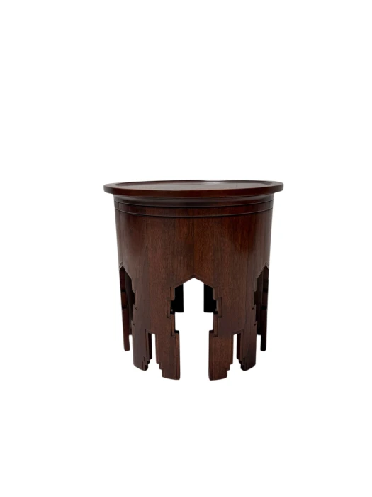 1920s Art Deco Amsterdamse School Side Table in Solid Walnut