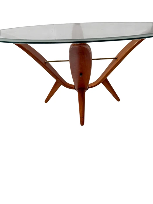 Mid-Century Modern Coffee Table by A.A. Patijn, Walnut & Brass