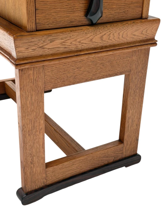 1920s Art Deco Jewelry Cabinet Amsterdamse School, Oak & Ebony