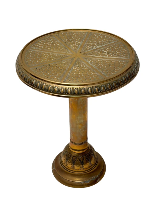 Art Deco Side Table Amsterdamse School, Brass 1920s