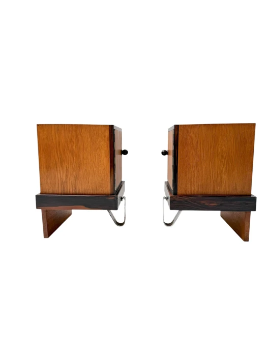 Pair of Art Deco Modernist Nightstands or Bedside Tables, 1920s